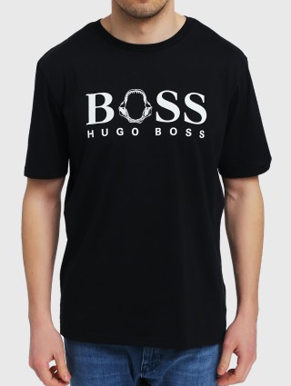 Чёрная футболка BOSS: фото 3 - Invogue