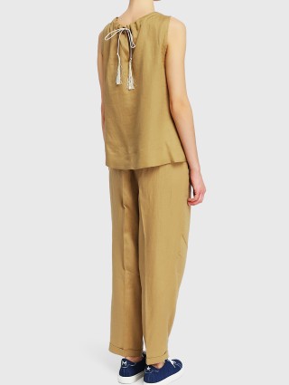 Бежевые брюки MARELLA: фото 2 - Invogue