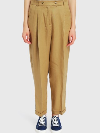Бежевые брюки MARELLA: фото 3 - Invogue