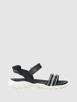 Чёрные босоножки DSQUARED KID: фото - Invogue