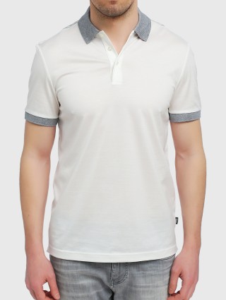 Белое поло BOSS: фото 3 - Invogue