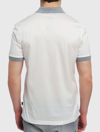 Белое поло BOSS: фото 4 - Invogue