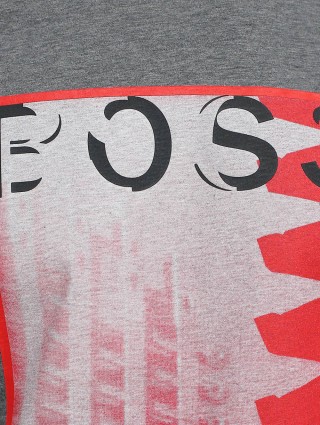 Серая футболка BOSS: фото 5 - Invogue