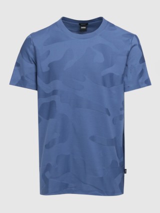 Синяя футболка BOSS: фото - Invogue