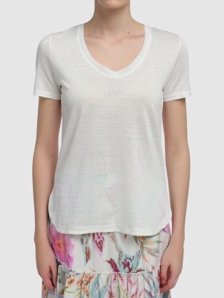 Молочная футболка MARC CAIN: фото 3 - Invogue