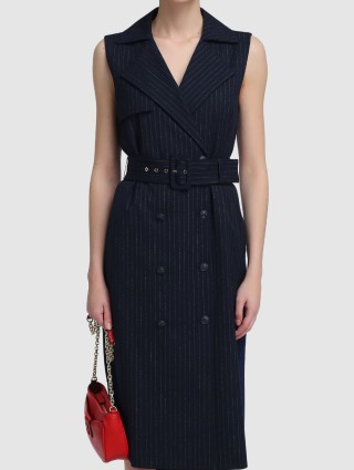 Тёмно-Синее платье MARELLA: фото 3 - Invogue