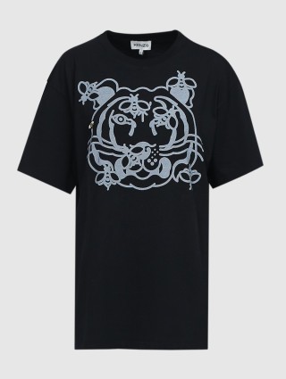 Чёрная футболка KENZO: фото - Invogue