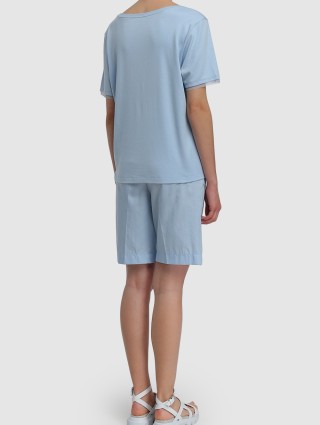 Блакитна футболка MARC CAIN : фото 2 - Invogue