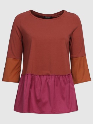 Тёмно-розовая блуза MARINA RINALDI: фото - Invogue