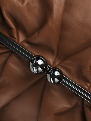 Коричневый клатч WEEKEND ACCESSORIES: фото 3 - Invogue