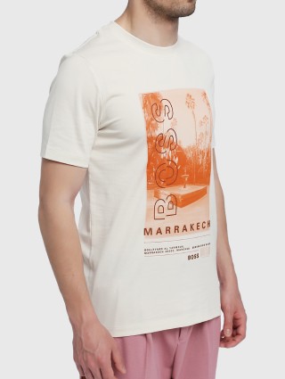 Біла футболка BOSS : фото 2 - Invogue