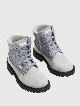 Серые ботинки MONNALISA: фото 1 - Invogue