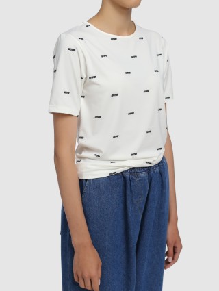 Кремова футболка PUSHBUTTON : фото 2 - Invogue