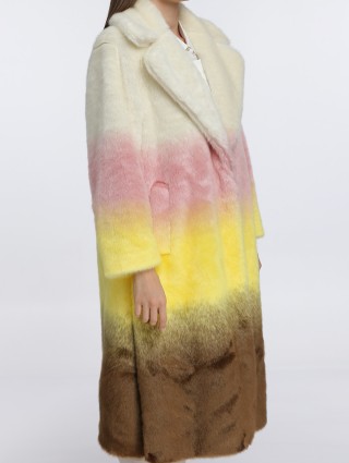 Кремова шуба MARINA RINALDI: фото 2 - Invogue