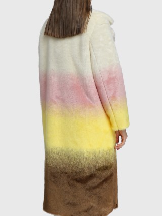 Кремова шуба MARINA RINALDI: фото 3 - Invogue