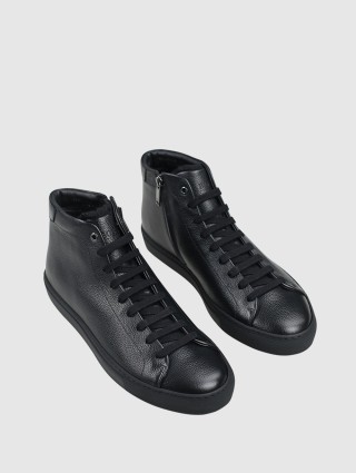 Чёрные кеды BOSS: фото 1 - Invogue