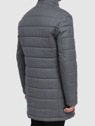 Серое пальто BOSS: фото 3 - Invogue