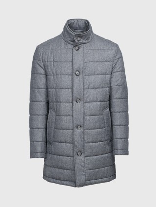 Серое пальто BOSS: фото - Invogue