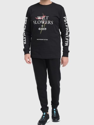 Чёрная футболка BOSS: фото 1 - Invogue