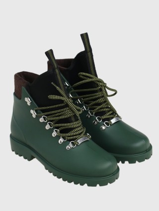Зелёные ботинки WEEKEND MAX MARA: фото 1 - Invogue