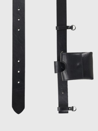 Чёрный ремень WEEKEND ACCESSORIES: фото 4 - Invogue