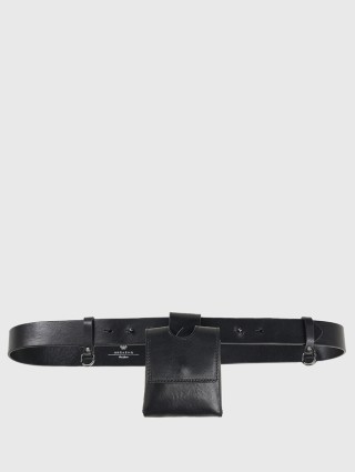 Чёрный ремень WEEKEND ACCESSORIES: фото - Invogue