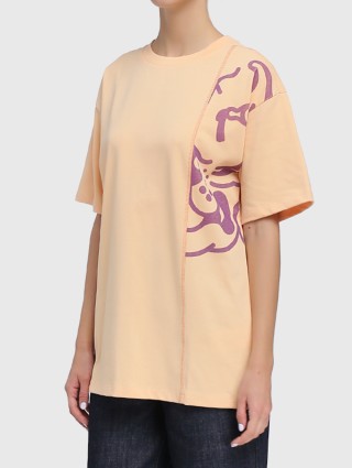 Бежевая футболка KENZO: фото 2 - Invogue