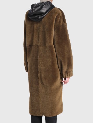 Коричнева шуба INES&MARECHAL : фото 3 - Invogue