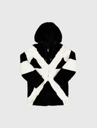 Різнокольорова шуба JOHN RICHMOND JUNIOR: фото - Invogue