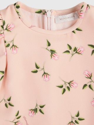 Розовое платье MONNALISA: фото 3 - Invogue