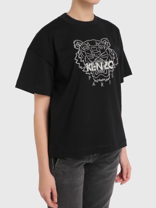 Чёрная футболка KENZO: фото 2 - Invogue