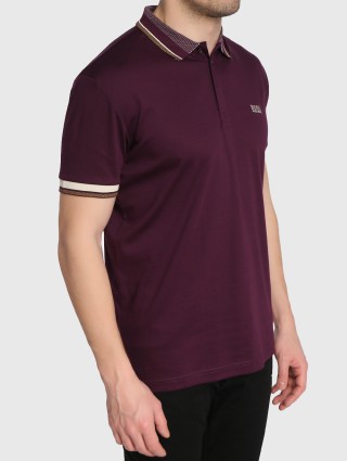 Фиолетовое поло BOSS: фото 2 - Invogue