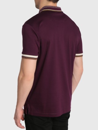 Фиолетовое поло BOSS: фото 3 - Invogue