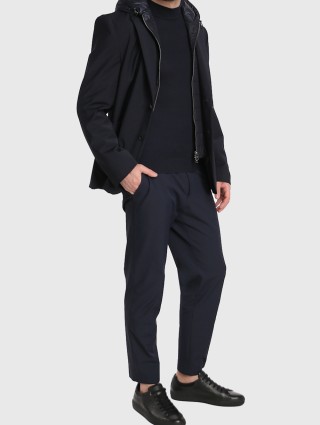 Тёмно-синие брюки BOSS: фото 1 - Invogue