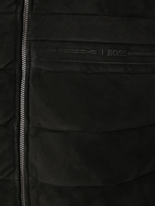 Чёрный жилет кожа BOSS: фото 5 - Invogue