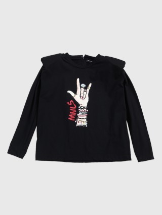 Чорний джемпер MONNALISA : фото - Invogue