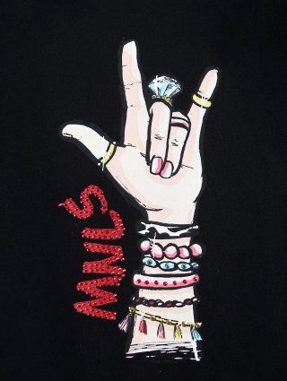 Чорний джемпер MONNALISA : фото 2 - Invogue