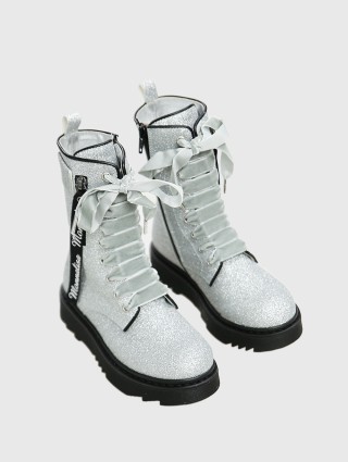 Срібні чоботи MONNALISA : фото 1 - Invogue
