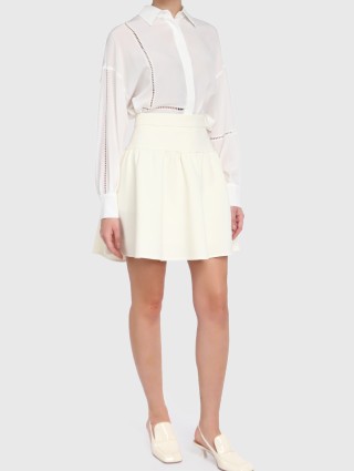 Молочная юбка MAX MARA: фото 1 - Invogue