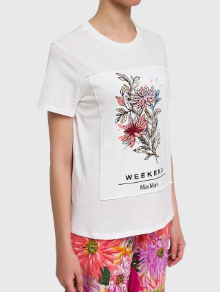 Белая футболка WEEKEND MAX MARA: фото 2 - Invogue