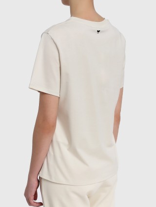 Кремовая футболка WEEKEND MAX MARA: фото 3 - Invogue