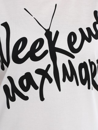 Белая футболка WEEKEND MAX MARA: фото 4 - Invogue