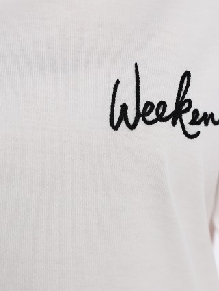 Белая футболка WEEKEND MAX MARA: фото 4 - Invogue