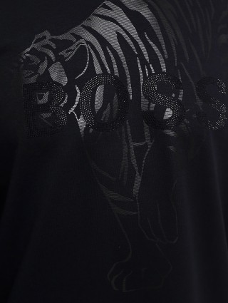 Чёрная футболка BOSS: фото 4 - Invogue