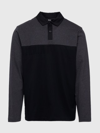 Черное поло BOSS: фото - Invogue