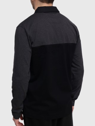 Черное поло BOSS: фото 3 - Invogue