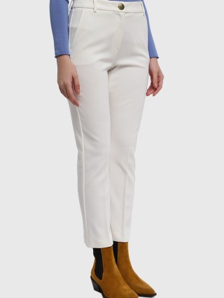 Белые брюки MARELLA: фото 2 - Invogue