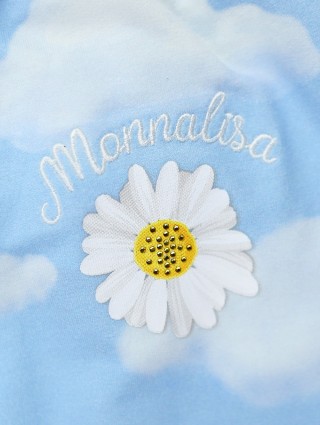 Блакитні брюки MONNALISA : фото 4 - Invogue