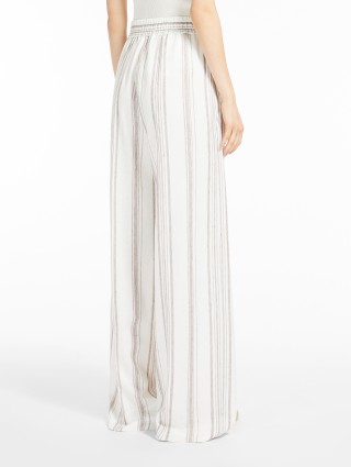 Молочные брюки MAX MARA: фото 2 - Invogue