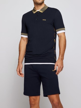 Темно-синее поло BOSS: фото 1 - Invogue